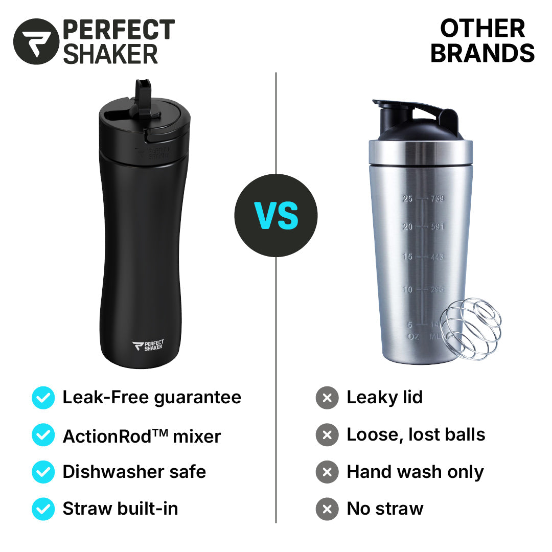 Insulated Stainless Steel Shaker with Straw 22oz
