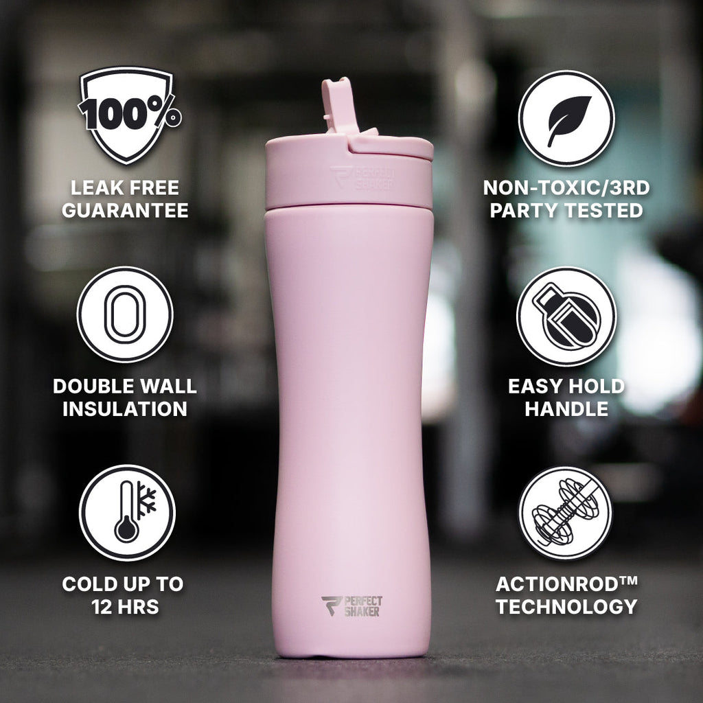 Insulated Stainless Steel Shaker with Straw 22oz