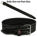MRX Quality Power Weight Lifting Leather Belt 4" Wide Black Heavy Duty All Sizes