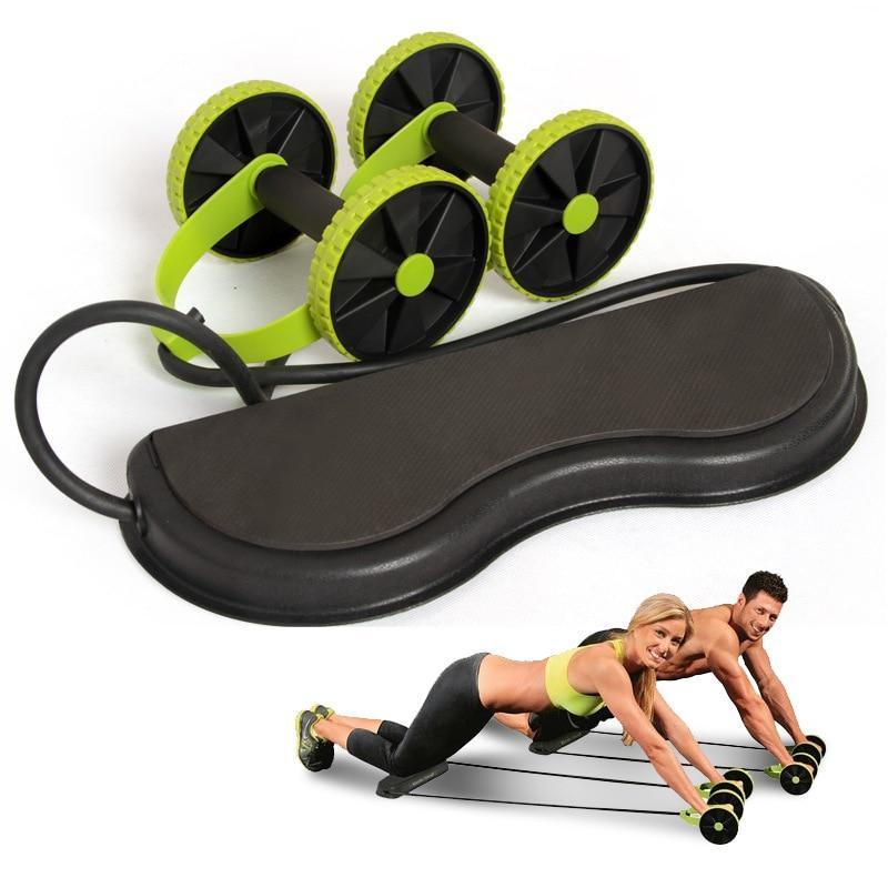 AB Roller Wheel with Resistance Bands