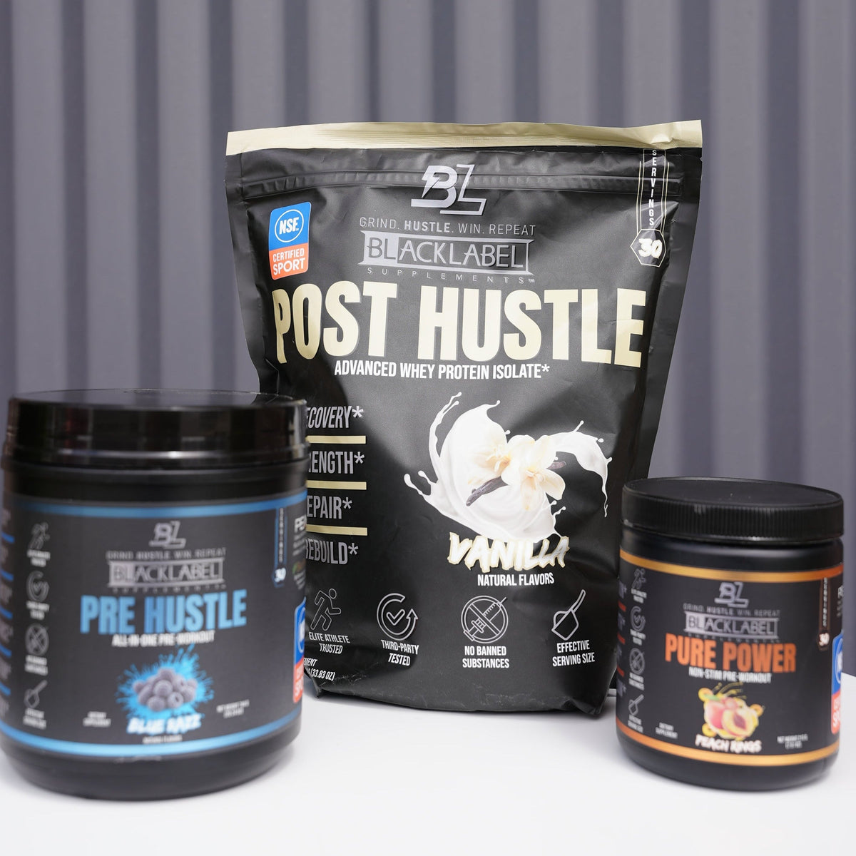 Black Label Training Stack - Complete Pre, Intra & Post Workout Supplement Bundle