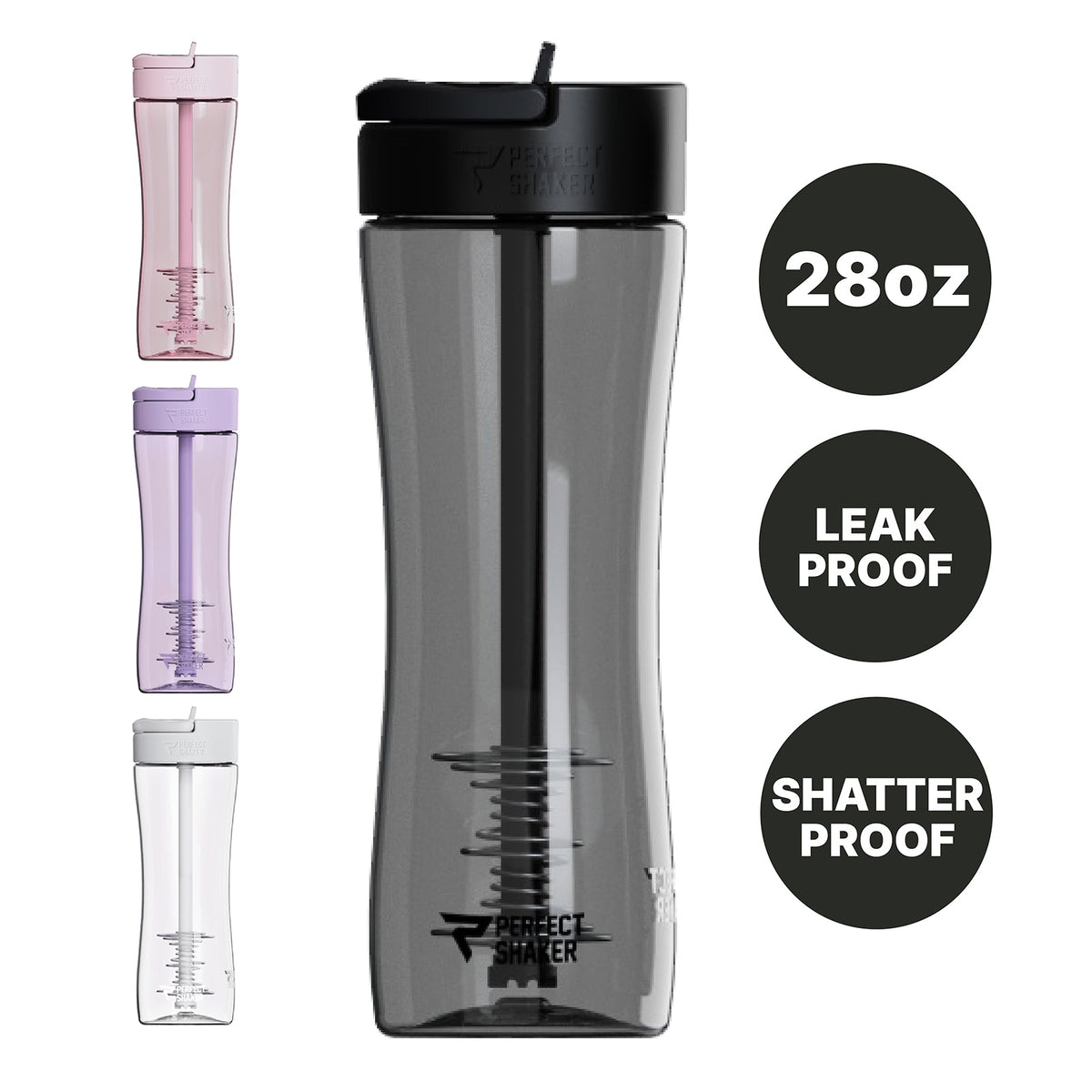 Shaker Bottle with Straw 28oz Tritan