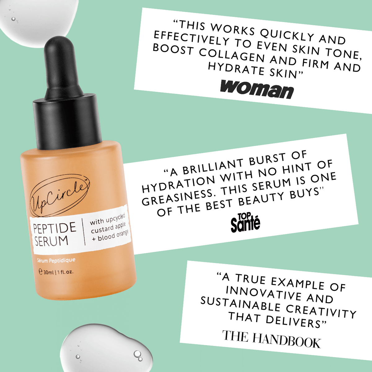 UpCircle Peptide Serum with Custard Apple + Blood Orange - 30ml