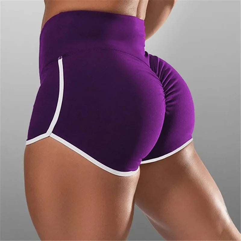 Women's Low Waist Yoga Shorts - Stretchy Gym & Fitness Shorts