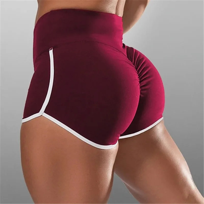 Women's Low Waist Yoga Shorts - Stretchy Gym & Fitness Shorts