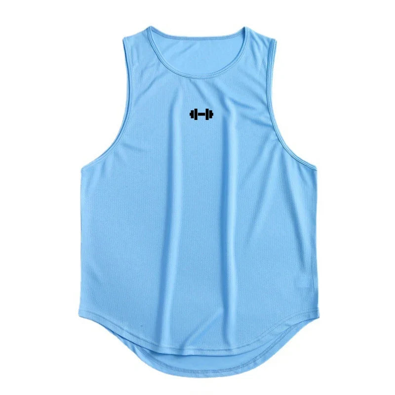 Men's Sleeveless Gym Tank Top - Quick-Dry Bodybuilding Vest