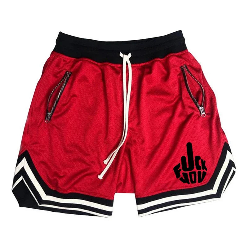 Men's Basketball Shorts - Breathable Mesh Athletic Running Shorts