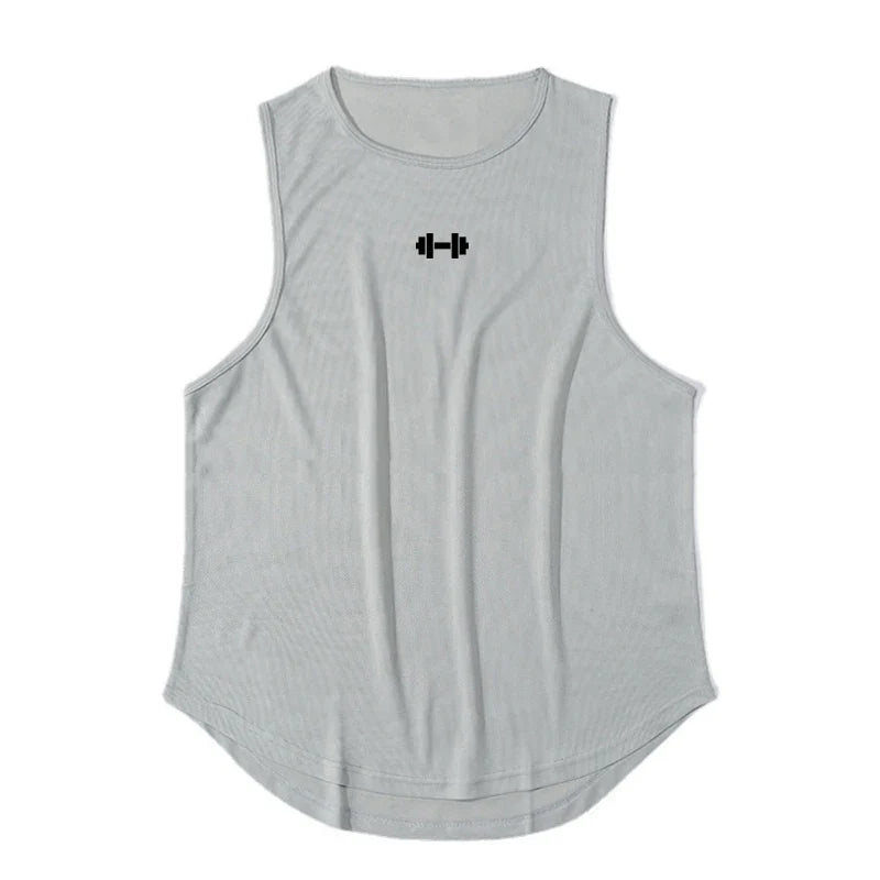 Men's Sleeveless Gym Tank Top - Quick-Dry Bodybuilding Vest