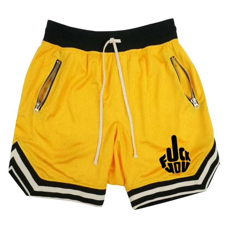Men's Basketball Shorts - Breathable Mesh Athletic Running Shorts