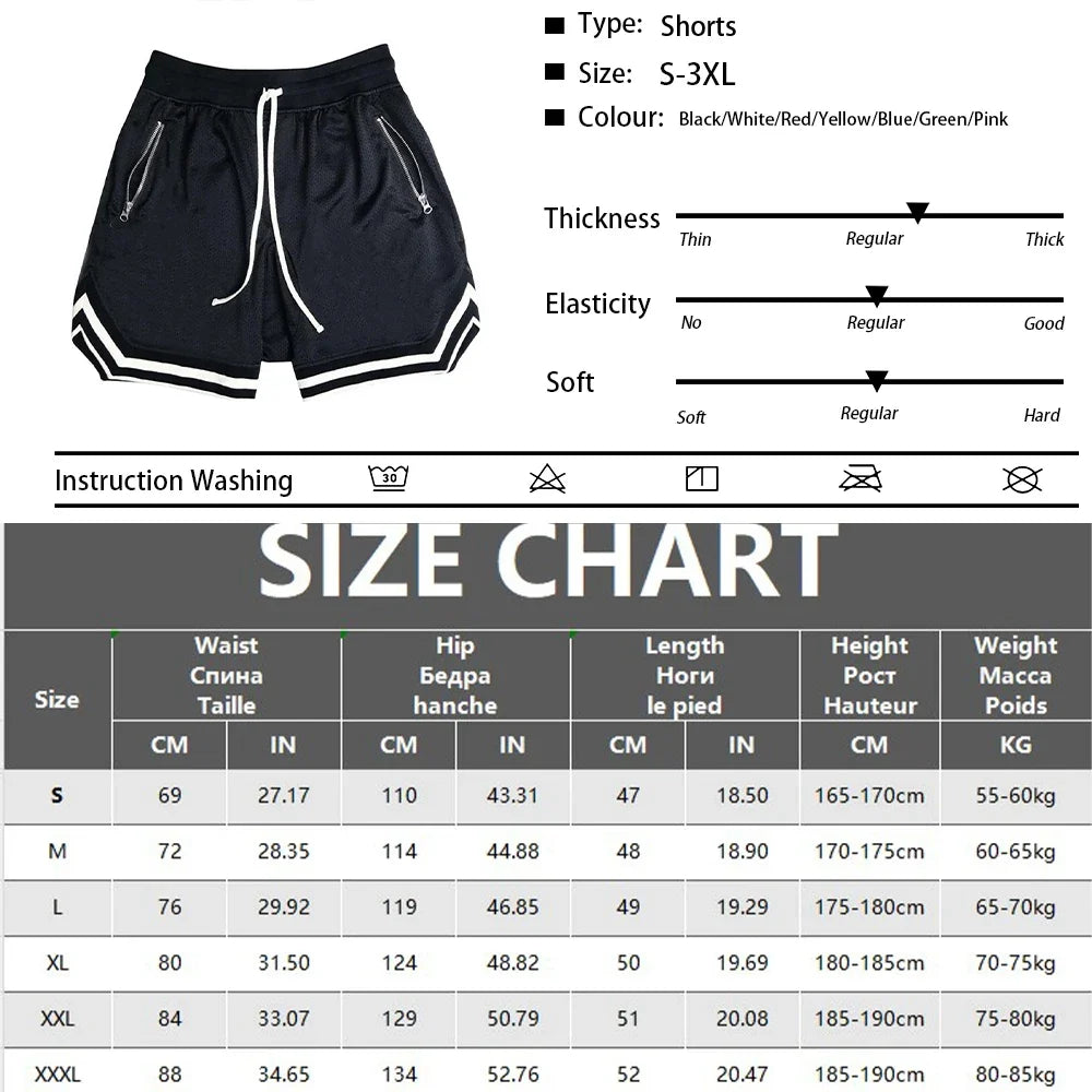 Men's Athletic Five-Point Shorts - Quick-Dry Basketball Training Pants