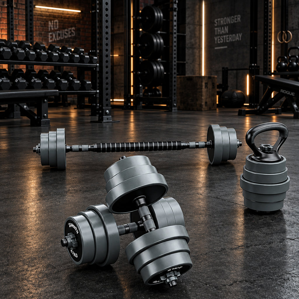 Adjustable Weight Dumbbell Set with Connector