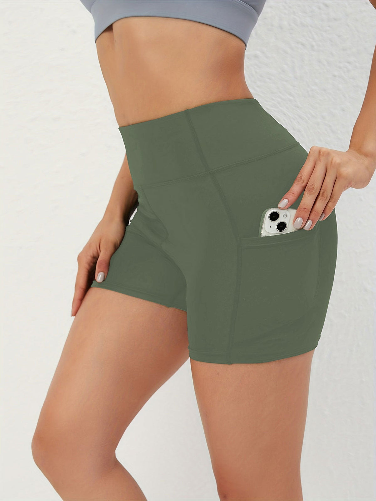 Women's High-Waist Butt-Lifting Fitness Shorts - Running & Outdoor Sports, 6 Colors