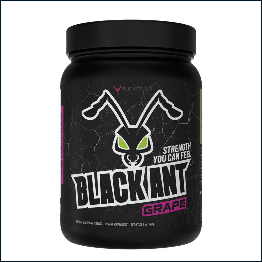 Bucked Up Black Ant Pre-Workout - High Stimulant Formula, 40 Servings