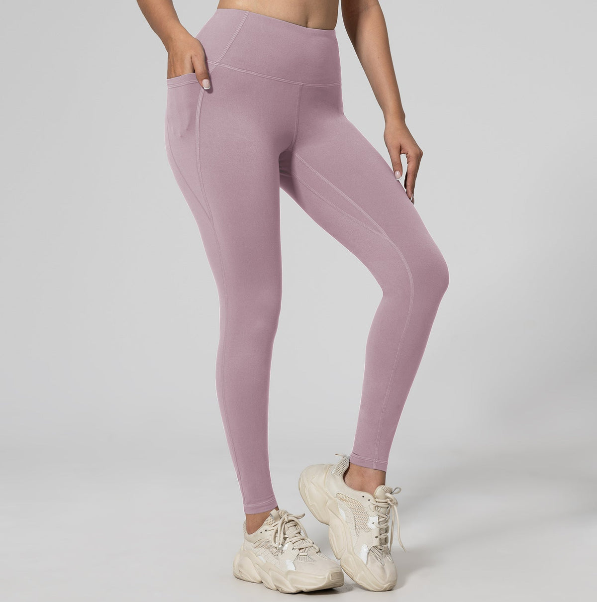 Women's High-Waist Hip-Lifting Running Leggings with Pockets - 11 Colors, S-3XL